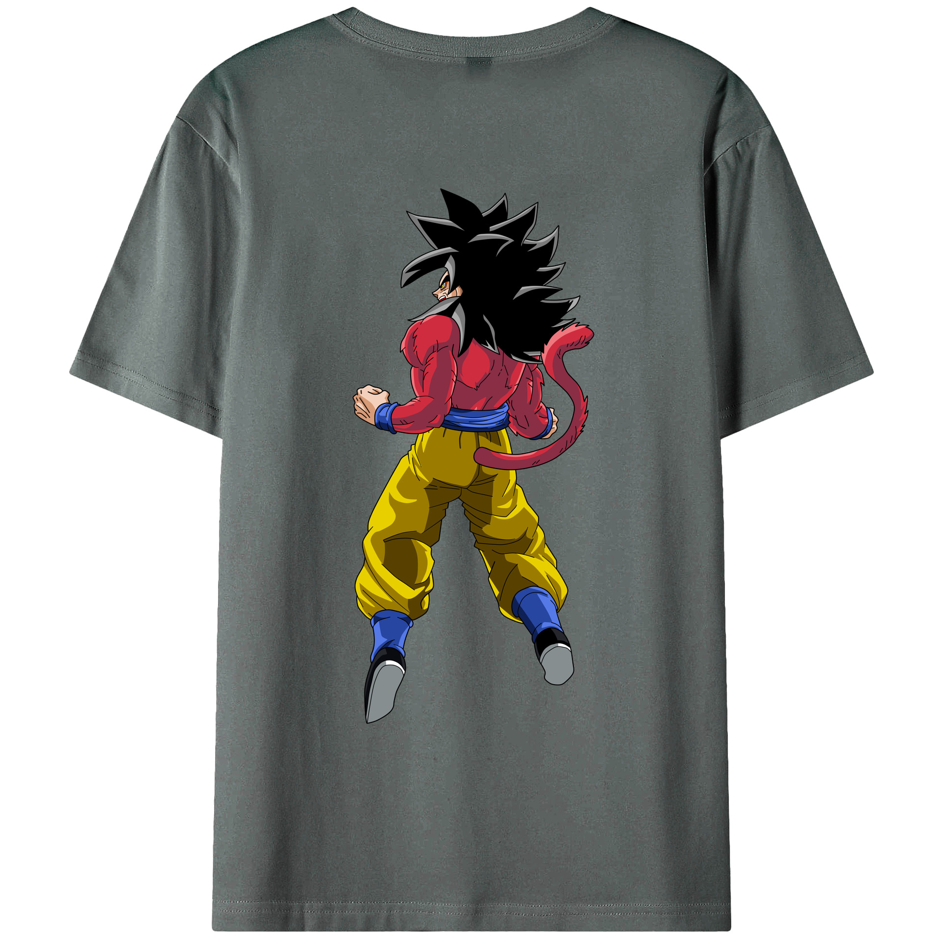 （画像用） ドラゴンボール 孫悟空（そん ごくう）Son Goku カカロット DRAGON BALL Kakarotto 綿100％ メンズ半袖Tシャツ（バックプリント） 通気性